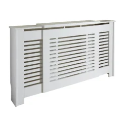Lloyd Pascal Radiator Cover With Contemporary Style In White - Adjustable