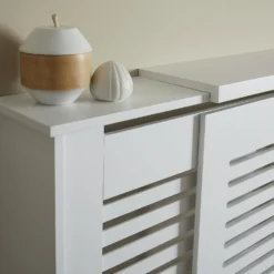 Lloyd Pascal Radiator Cover With Contemporary Style In White - Adjustable -Triton None Store 13168202 1844931990646042