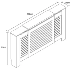 Lloyd Pascal Radiator Cover With Contemporary Style In White - Adjustable -Triton None Store 13168202 5674931990839683