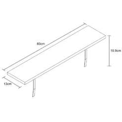 Lloyd Pascal Radiator Shelf With Square Edge & Bracket Fitting In White - 600mm X 130mm -Triton None Store 13168205 1264931990808390