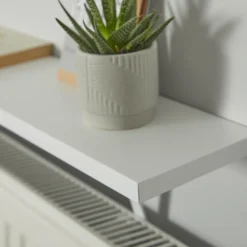 Lloyd Pascal Radiator Shelf With Square Edge & Bracket Fitting In White - 600mm X 130mm -Triton None Store 13168205 3794931990680467