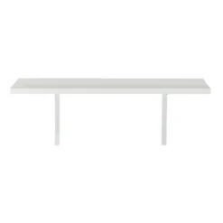 Lloyd Pascal Radiator Shelf With Square Edge & Bracket Fitting In White - 600mm X 130mm