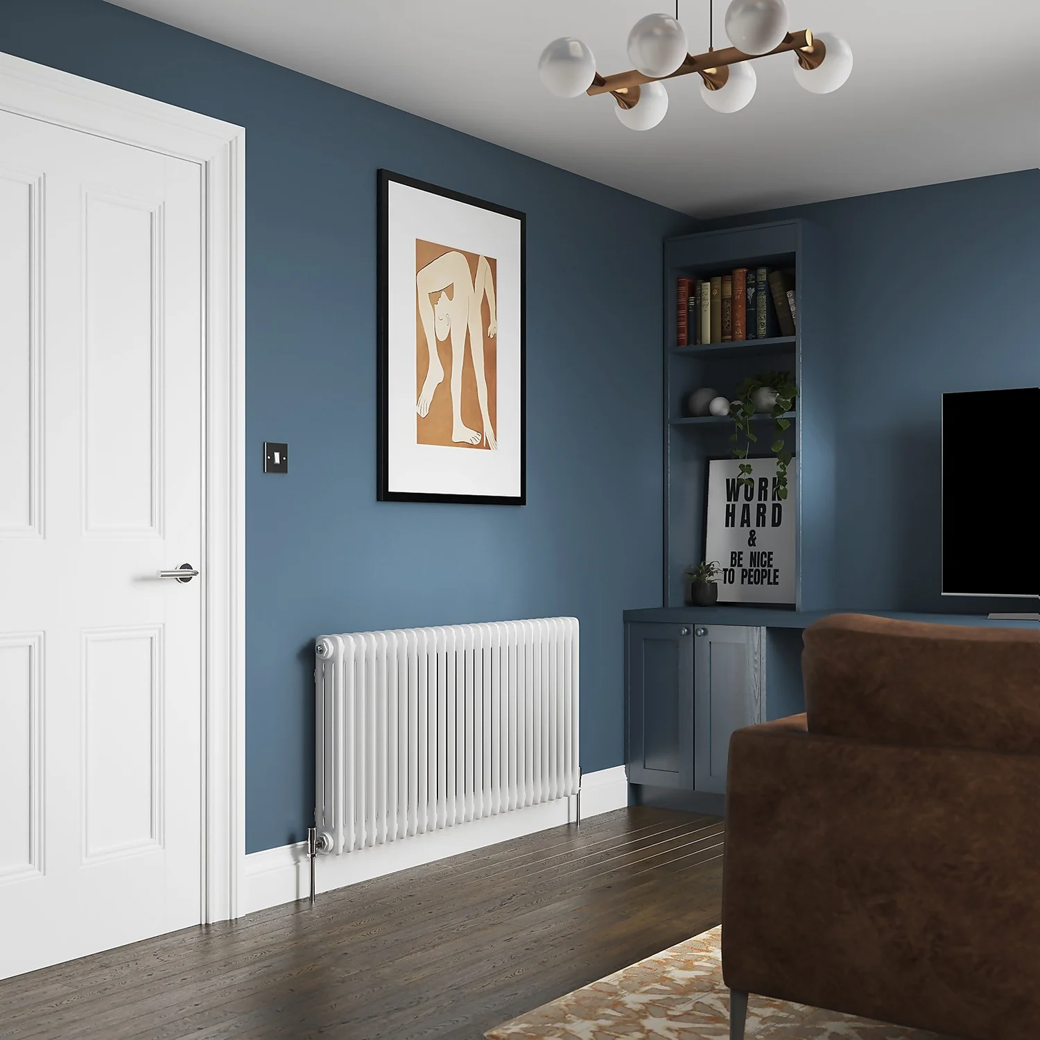 Henrad 600 X 1268mm Classic Column Radiator 3 Columns - White 4 Henrad 600 X 1268mm Classic Column Radiator 3 Columns - White - Image 2