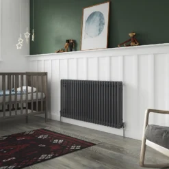 Henrad 600 X 624mm Classic Column Radiator 3 Columns - Slate Grey -Triton None Store 13170854 1254998042920415