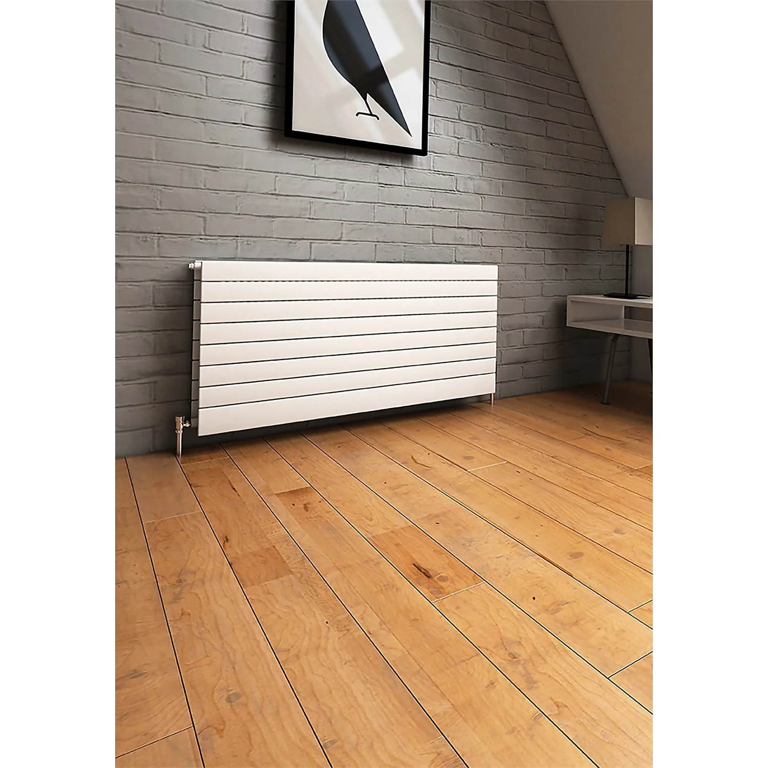 Henrad Verona Plane Double Panel Plumbed Radiator 592mm X 1000mm - White 4 Henrad Verona Plane Double Panel Plumbed Radiator 592mm X 1000mm - White - Image 2