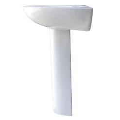 Elmley Ceramic Basin With Pedestal - 2 Tap Holes -Triton None Store 13190958 9224880076226989
