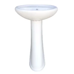 Tilwick Ceramic Basin With Pedestal - 1 Tap Hole