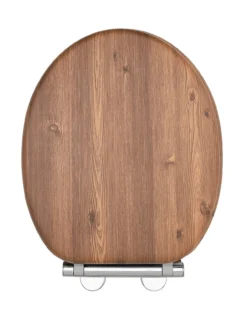 Aqualona Wooden Toilet Seat - Teak Effect -Triton None Store 13293373 1884904415091461