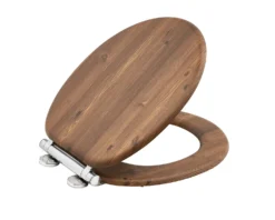 Aqualona Wooden Toilet Seat - Teak Effect