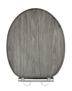 Aqualona Wooden Toilet Seat - Dark Grey -Triton None Store 13293380 1854904415066360