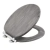 Aqualona Wooden Toilet Seat - Dark Grey -Triton None Store 13293380 1994904414989611