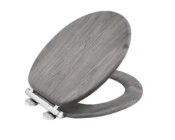 Aqualona Wooden Toilet Seat - Dark Grey