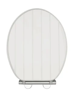 Aqualona Tongue & Groove Wooden Toilet Seat - White -Triton None Store 13293381 1704904415061230