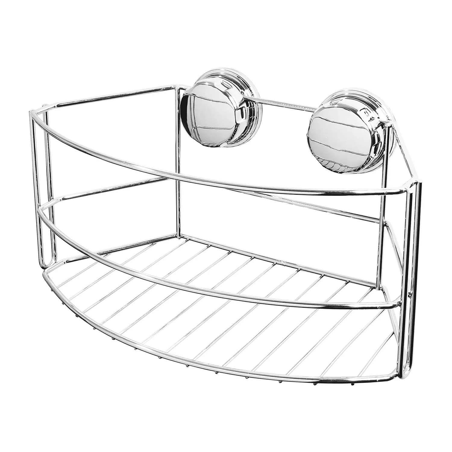 Deep Self Adhesive Shower Storage Basket - Chrome 3 Deep Self Adhesive Shower Storage Basket - Chrome