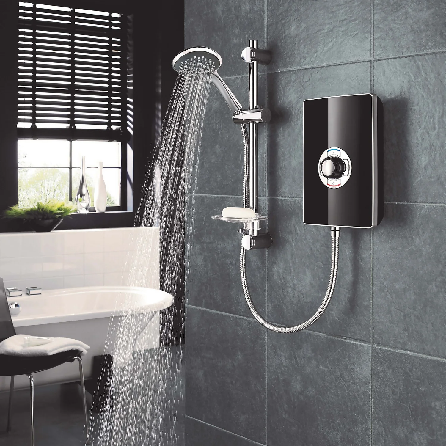 Triton Collection 9.5kW Electric Shower - Gloss Black 4 Triton Collection 9.5kW Electric Shower - Gloss Black - Image 2