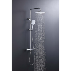 Hunsdon Thermostatic Valve, Square Overhead And Hand Shower Chrome 7 Hunsdon Thermostatic Valve, Square Overhead And Hand Shower Chrome -Triton None Store 13490539 1364943599676202