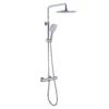 Hunsdon Thermostatic Valve, Square Overhead And Hand Shower Chrome -Triton None Store 13490539 2764943599551471