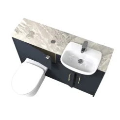 Bathstore Portfolio Fitted Bathroom Furniture (W)1240mm X (D)320mm - Matt Navy -Triton None Store 13514459 1215025269142864