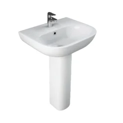 Bathstore Newton 550mm White Basin And Full Pedestal