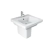 Bathstore Falcon 500mm White Basin And Semi Pedestal 2 Bathstore Falcon 500mm White Basin And Semi Pedestal -Triton None Store 13525450 1504935540648399