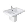 Bathstore Falcon 650mm White Basin And Semi Pedestal