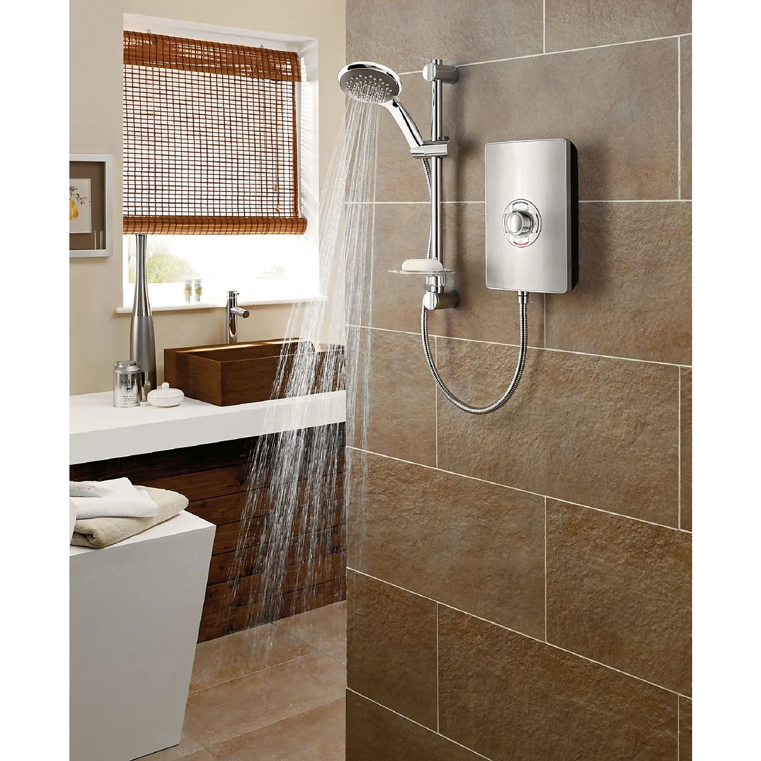Triton Collection II 9.5kW Electric Shower - Steel Effect 4 Triton Collection II 9.5kW Electric Shower - Steel Effect - Image 2