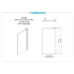 Bathstore Gleam Silver Fixed Bath Screen 11 Bathstore Gleam Silver Fixed Bath Screen -Triton None Store 13625990 1934941816496191