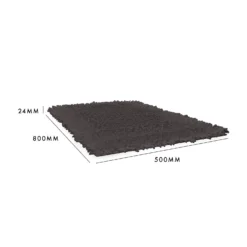Homebase Edit Chenille Bath Mat - Charcoal - 80x50cm -Triton None Store 13660550 5594984543221714