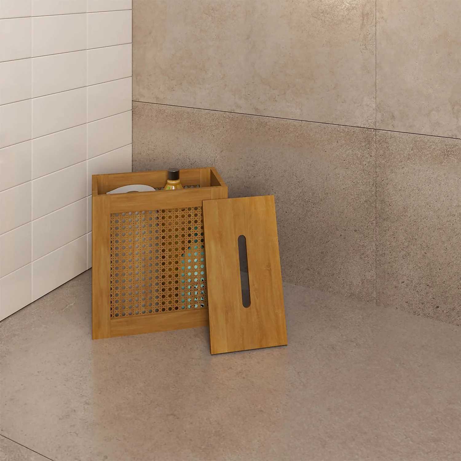 Homebase Edit Bathroom Storage Unit - Rattan 4 Homebase Edit Bathroom Storage Unit - Rattan - Image 2