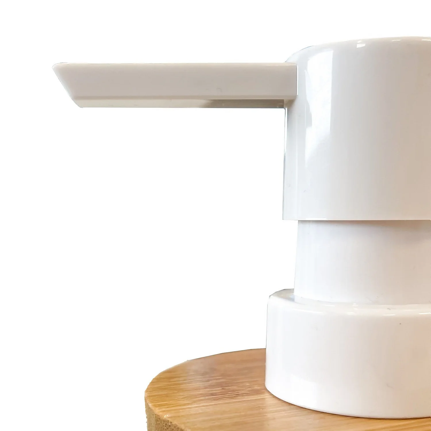 Homebase Soap Dispenser - White & Bamboo 5 Homebase Soap Dispenser - White & Bamboo - Image 3