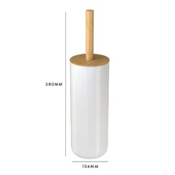 Homebase Toilet Brush And Holder - White & Bamboo 9 Homebase Toilet Brush And Holder - White & Bamboo -Triton None Store 13660819 2014984543039860