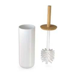 Homebase Toilet Brush And Holder - White & Bamboo 8 Homebase Toilet Brush And Holder - White & Bamboo -Triton None Store 13660819 4184984542984558