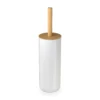 Homebase Toilet Brush And Holder - White & Bamboo 2 Homebase Toilet Brush And Holder - White & Bamboo -Triton None Store 13660819 7214984542823635