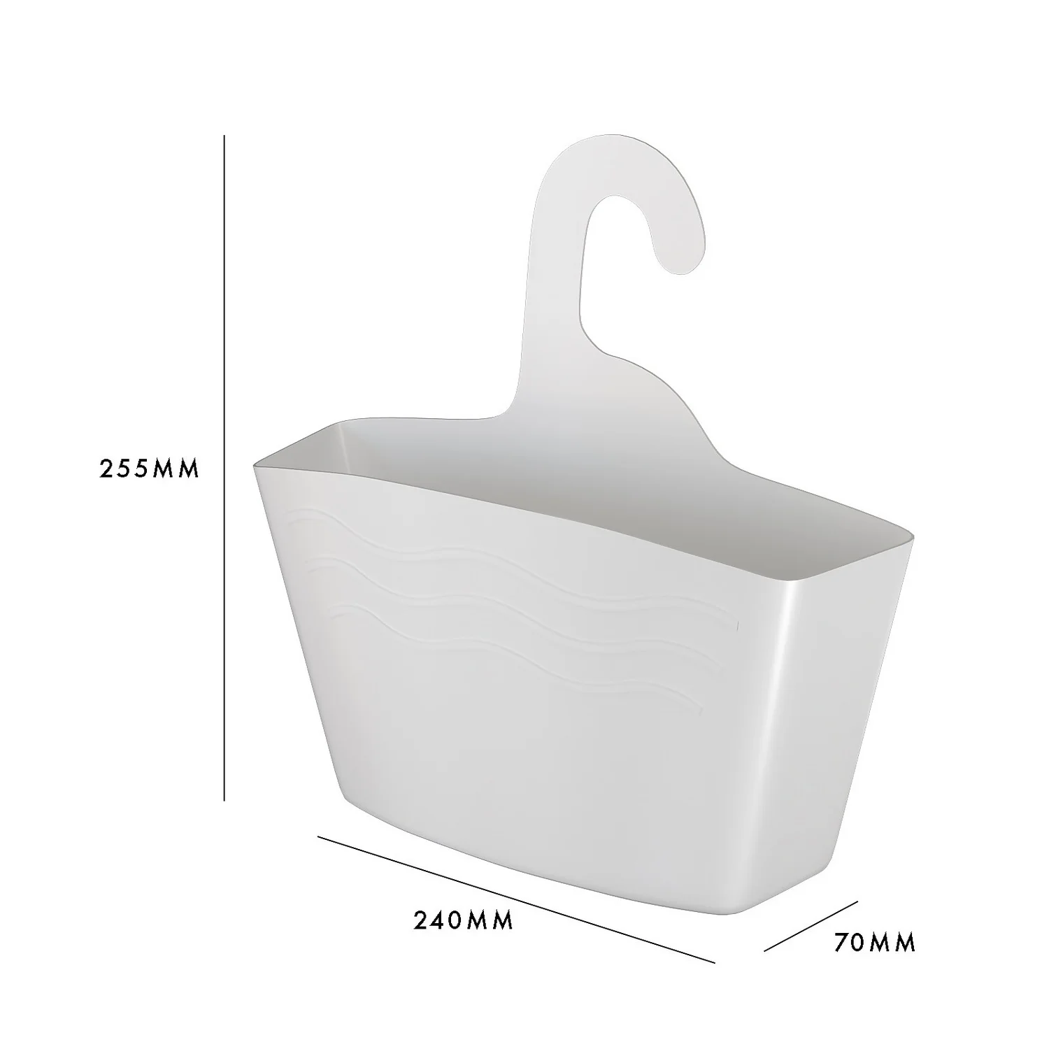 Bathroom Plastic Hanging Storage Caddy - White 7 Bathroom Plastic Hanging Storage Caddy - White - Image 5