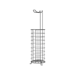Homebase Toilet Roll Holder And Storage - Charcoal