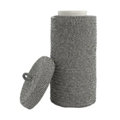 Homebase Edit Cotton Rope Toilet Roll Holder - Black & White -Triton None Store 13709027 5224976280085128