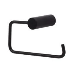 Square Toilet Roll Holder - Black