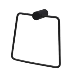 Square Towel Ring - Black