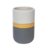 Ceramic Toothbrush Holder - Ochre And Grey -Triton None Store 13715426 4144951875988230