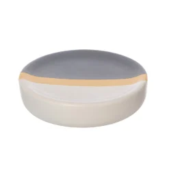 Ceramic Soap Dish - Ochre And Grey