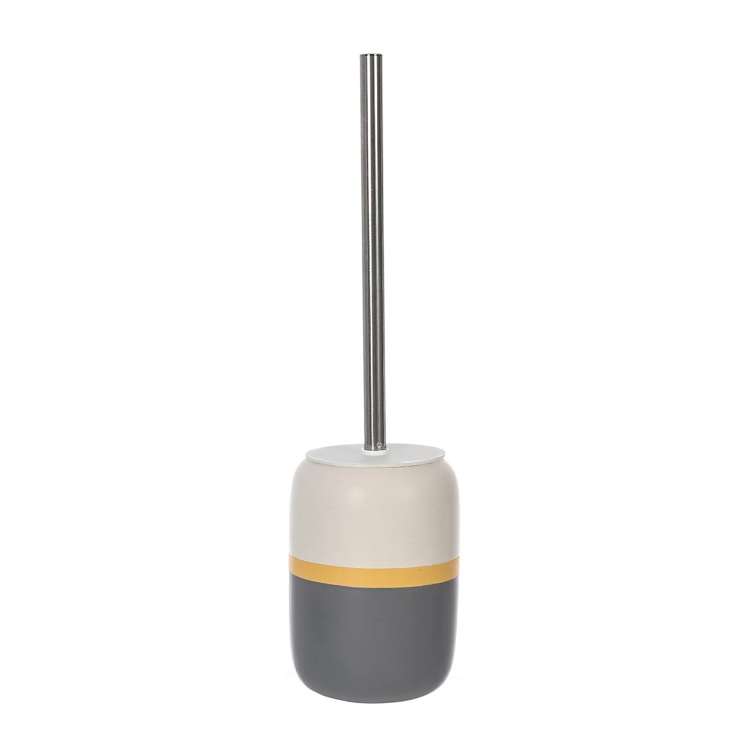Ceramic Toilet Brush - Ochre And Grey 3 Ceramic Toilet Brush - Ochre And Grey