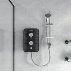 Gainsborough SLIM DUO 9.5kw Electric Shower - Piano Black -Triton None Store 13806604 9744959112673724