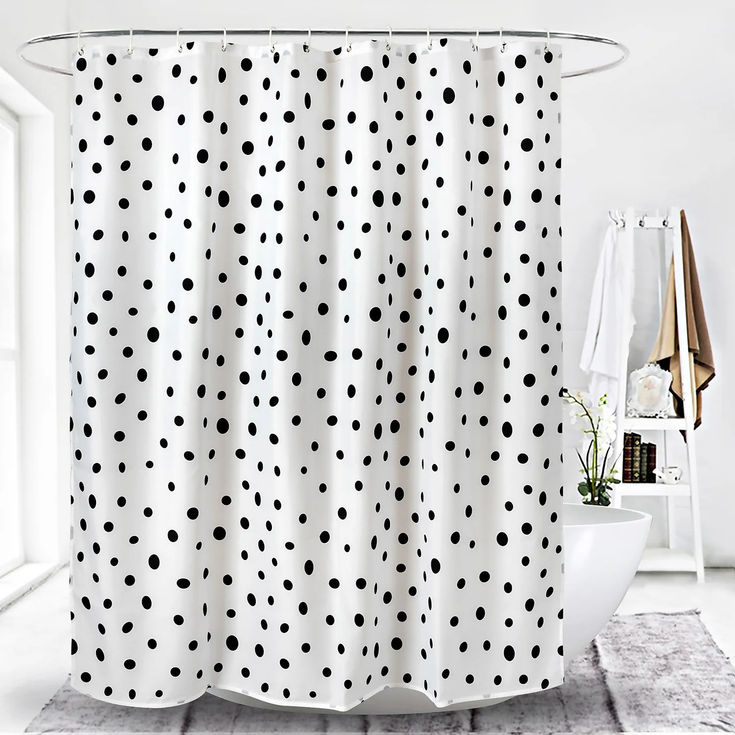 Homebase Dalmatian Dots Shower Curtain 4 Homebase Dalmatian Dots Shower Curtain - Image 2