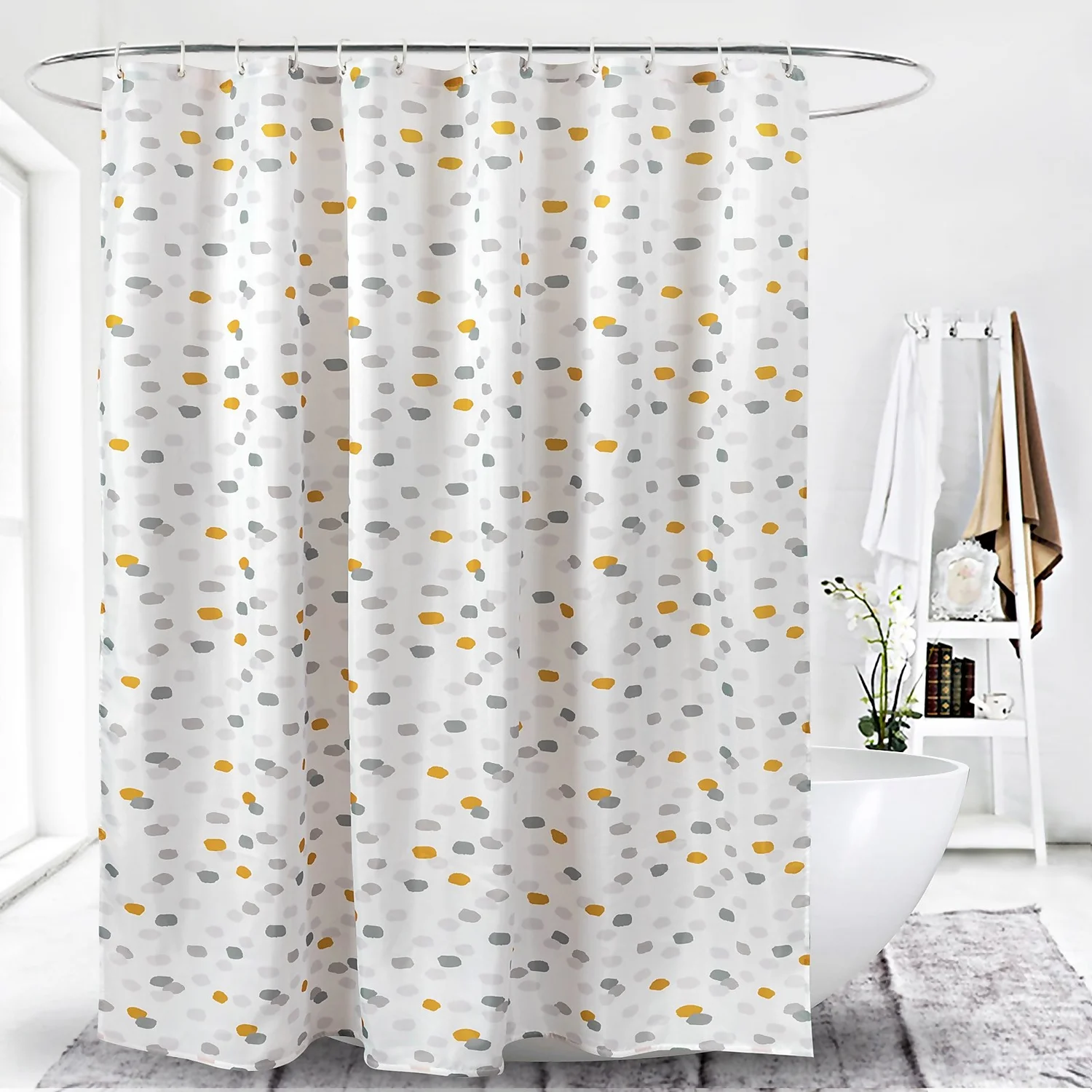 Homebase Watercolour Dots Shower Curtain 4 Homebase Watercolour Dots Shower Curtain - Image 2