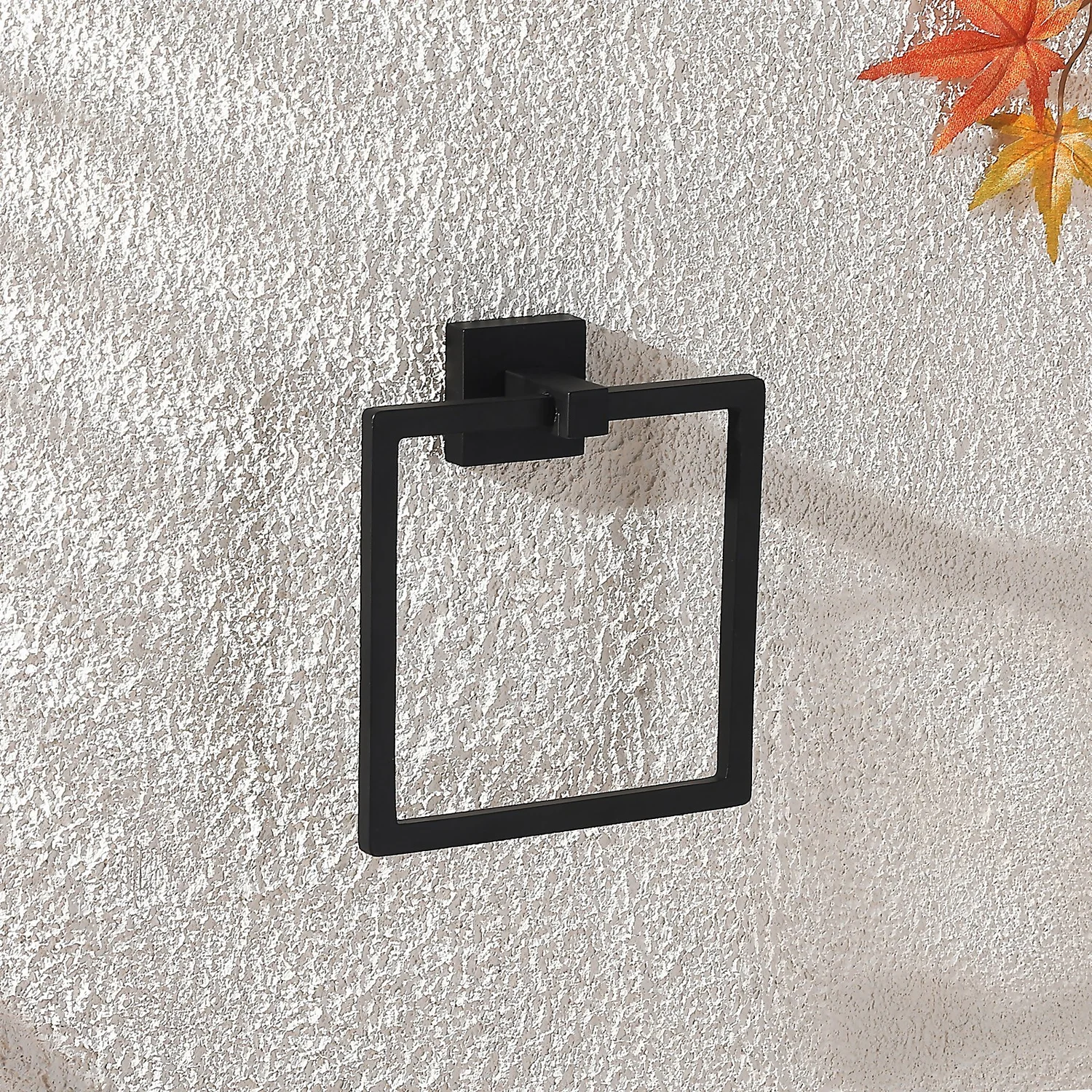 Homebase Towel Ring Square - Black 4 Homebase Towel Ring Square - Black - Image 2
