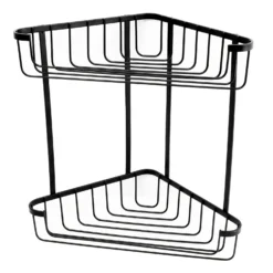 Homebase 2 Tier Corner Basket - Black