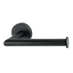 Homebase Toilet Roll Holder Fixed Round - Black