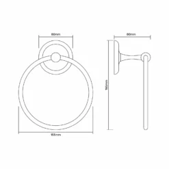 Homebase Traditional Chrome Towel Ring -Triton None Store 13828622 5054987922817300