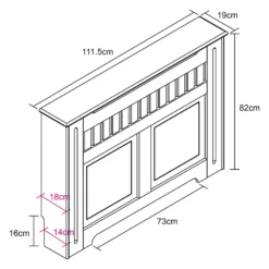 Lloyd Pascal Radiator Cover With Shaker Style In White - Medium -Triton None Store 13846382 1925051435004930