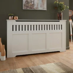 Lloyd Pascal Radiator Cover With Shaker Style In White - Large -Triton None Store 13846383 1995051434828479